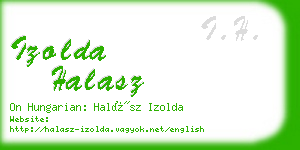 izolda halasz business card